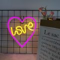 FA-A36 Love Heart Neon Sign Lamp USB And Battery Operated