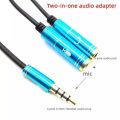 Universal 3.5mm Jack One-In-Two Headset PC Adapter Cable Mic Audio Y Splitter Extension Adapter
