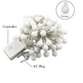 ZYF-42 Milky Ball LED String Light White With Tail Plug Extension 5M