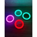 AL20 Rechargable RGB LED Ring Mobile Phone Selfie Ring Flash Lens 3-level Brightness Clip-on Mirror