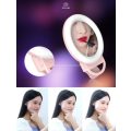 A4S Rechargeable RGB LED Ring Mobile Phone Selfie Ring Flash Lens 3-level Brightness Clip-on Mirror
