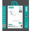 Aerbes AB-S663-i 2-in-1 IOS to IOS + IOS Adapter Cable