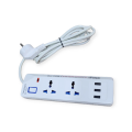 Treqa PL-504 Power Socket 2 with Off Switch Button+ 3 USB Port 2M Cable