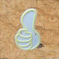 E-40 Thumbs Up Back Panel Neon Lamp With 12V 2A Power Adapter