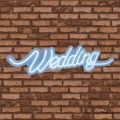 E-44 Wedding  Back Panel Neon Sign With 12V 2A Power Adapter