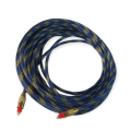 XF0089 OD6.0 Blue Mesh Gold Plated Fiber Toslink Optical Audio Cable 10M