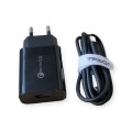 Treqa CS-220 18W 3.0 USB Wall Charger With Lightning USB Cable