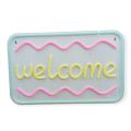 E-27 Welcome Backplate Neon Sign With 12V 2A Power Adapter