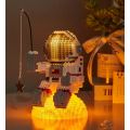 16801 Fishing Star Astronaut 1110 Pcs Micro Building Blocks With LED Light