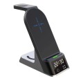 Aerbes AB-S858 Wireless Fast Charger With Digital Display Alarm Clock 6 In 1