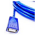 SE-L43 USB 2.0 Transparent Blue Extension Cable 5M