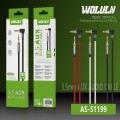 Wolulu AS-51199  90? Angle Auxiliary Cable 1.2m