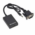 XF0116 1080P HD VGA To HDMI with 3.5mm Audio Adapter Cable SE-CL01