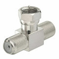 10 Piece Of Type F Male to Dual Female Connector