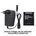 Universal 30W 3V-12V Adjustable Voltage Charging Power Adapter With 6 Connectors