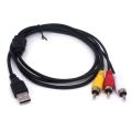 SE-C14 USB to 3RCA Male AV Cable