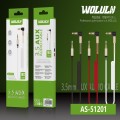 Wolulu AS-51201 90 Angle 3.5mm Spring Auxiliary Cable 1.8m