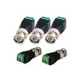 Green Terminal BNC Male Connector To DC Connector 100 pieces