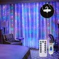 Aerbes AB-CL01-1 RGB Copper Wire Fairy Curtain Light With Remote Control 3x2M