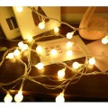 ZYF-40 Milky Ball LED Fairy String Light Warm White with Tail Plug Extension 5M