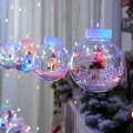 ZYF-18 RGB Ball Shaped Santa LED Fairy Curtain Light