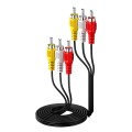 3RCA Male To 3 RCA Male Video Audio Cable 1.2m