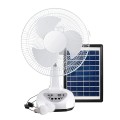 Oroku Power OP-051 Rechargeable Oscillating 2 Speed Solar Powered Fan with USB Port 12"
