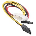 SE-L124 4 Pin Molex Power to 2 SATA Adapter Converter Y Split Cable Pack of 100