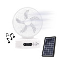 EP-312 Solar Powered 5 Blade Fan With Built-In Speaker And LED Night Light