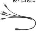 1 Female To 4 Male DC Power Y Splitter Cable