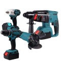 XF0818 Set Of Impact Wrench,Angle Grinder,Hammer Drill, Electric Drill With 2 48V Batteries