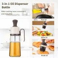 630ml Glass Seasoning Bottle With Pastry Oil Brush For Cooking And Baking Assorted Colors