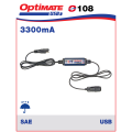 Optimate 3300MA USB CHARGER WITH BATTERY AUOT PROTECT OFF, WEATHERPROOF, SAE, IN & OUT CABLES