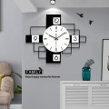Modern Wall Clock Black &amp; White Rectangle Shapes Design JT1914-H51