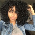 Long Side Bang Shaggy Afro Curly Synthetic Wig