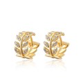 Fashion Jewelry Female Ear Stud Gold Willow Leaf Earrings