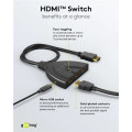 Goobay HDMI Switch 3 to 1 (4K @ 60 Hz)