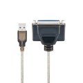 Goobay USB to D-SUB/IEEE 1284 female Printer 1.5m Cable - Transparent