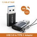 CableTime CP73B USB C Female To USB A Male Adapter - Black