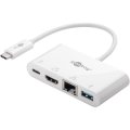 Goobay USB-C Multiport Adapter (HDMI + Ethernet, PD) - White