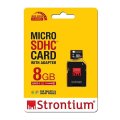 Strontium 8GB MicroSDHC card with SD Adaptor - Class 10