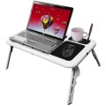 Multi-Purpose Foldable Laptop Table With Dual Cooling Fans