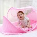 Baby 3-In-1 Cushion Mat and Pillow With Mosquito Net ( CHOOSE BLUE OR PINK )