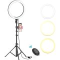 10" Selfie Ring Light With Tripod Stand & Phone Holder