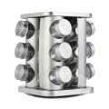 12-In-1 Condiments Stainless Steel Finish Stylish Spice Rack