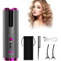 Cordless Rechargeable Automatic Hair Curler - Pink
