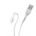 Safe & Soft Anti-Bending Data Cable 2.4A 1.0Mtr for iPhone Fast Charging - X37 White