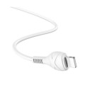 Safe & Soft Anti-Bending Data Cable 2.4A 1.0Mtr for iPhone Fast Charging - X37 White