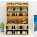 17 Compartment Wooden Stationery Organizer Box