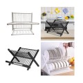 Folding Drain Rack Collapsible Drying Rack for Kitchen Counter